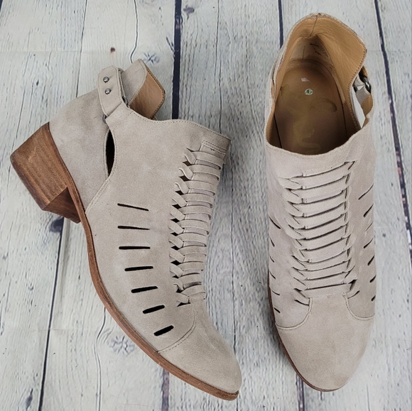 SAM EDELMAN | Pierson cutout suede leather ankle boots booties - Picture 1 of 10